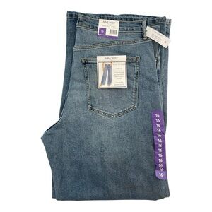 Nine West Wide Leg Blue Jeans High Rise Women’s Size 16 NWT